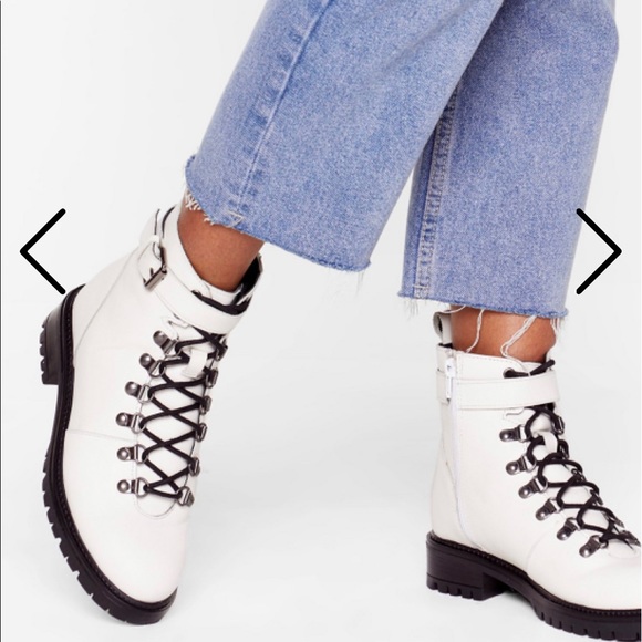NastyGal D-Ring Hiker Boots - Picture 1 of 5